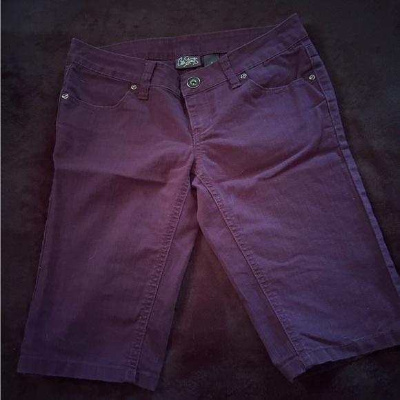 City Streets Deep Purple Denim Shorts - Picture 1 of 5